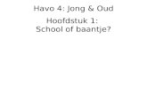 Havo 4: Jong & Oud Hoofdstuk 1: School of baantje?
