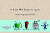ICT zonder beperkingen Softwareprogramma’s. 1. Software op maat • Zelf oefeningen maken • 2 programma’s: 1 voor de leerling om de oefeningen te maken,