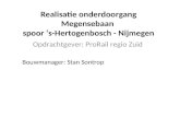 Realisatie onderdoorgang Megensebaan spoor ‘s-Hertogenbosch - Nijmegen Opdrachtgever: ProRail regio Zuid Bouwmanager: Stan Sontrop