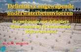 Ir. G.M. Wolsink Definitieve ongewapende onderwaterbetonvloeren in combinatie met definitieve damwanden bij de Bouwdienst Rijkswaterstaat Bouwdienst RWS.