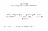 ABVAKABO Vrouwengroep Midden-Brabant Bezuinigingen - gevolgen voor inkomens – is dit erg? - wat te doen? Lou Keune, Tilburg 18 april 2013.