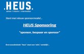 Start met nieuw sponsormodel… HEUS Sponsoring “sponsor, bespaar en sponsor” Bron woordenboek: “heus” staat voor ‘echt’, ‘werkelijk’…