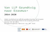 Van LLP Grundtvig naar Erasmus+ 2014-2020 Onder voorbehoud van officiële goedkeuring door het Europees Parlement, de Europese Raad en de Europese Commissie.