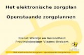 Het elektronische zorgplan - openstaande zorgplannen Het elektronische zorgplan Openstaande zorgplannen Dienst Welzijn en Gezondheid Provinciebestuur Vlaams-Brabant.