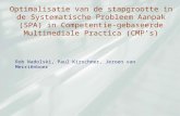 Rob Nadolski, Paul Kirschner, Jeroen van Merriënboer Optimalisatie van de stapgrootte in de Systematische Probleem Aanpak (SPA) in Competentie-gebaseerde.