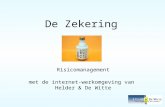De Zekering Risicomanagement met de internet-werkomgeving van Helder & De Witte.