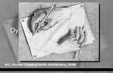 Dynamische systeemtheorie van ontwikkeling M.C. Escher, Drawing hands (lithography, 1948)