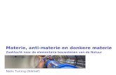 Materie, anti-materie en donkere materie Zoektocht naar de elementaire bouwstenen van de Natuur Niels Tuning (Nikhef)