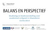Studiedag en boekvoorstelling over academisch erfgoed in Vlaanderen 15/05/2014 Interuniversitair Platform voor Academisch Erfgoed i.s.m. ETWIE