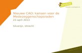Nieuwe CAO: kansen voor de Medezeggenschapsraden 23 april 2013 Silverijn, Utrecht.