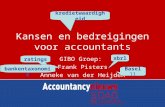 Kansen en bedreigingen voor accountants GIBO Groep: Frank Pisters Anneke van der Heijden kredietwaardigheid ratings xbrl bankentaxonomie Basel ll.