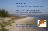 HABITAT toepassing als toetsingsinstrument analyse instrument voor ecologische effectstudies Marjolijn Haasnoot Karen van de Wolfshaar.