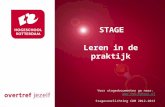Presentatie titel Rotterdam, 00 januari 2007 STAGE Voor stagedocumenten ga naar:  Stagevoorlichting CDM 2012-2013 Leren.