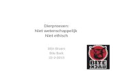 Dierproeven: Niet wetenschappelijk Niet ethisch Stijn Bruers Bite Back 22-2-2013.