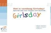 Het is vandaag Girlsday! Speciale dag voor meisjes over techniek en ICT!