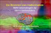De Bronnen van Hallucinaties fMRI bevindingen bij stemmenhoorders Dr. R. Goekoop, AIOS psychiatrie Parnassia BAVO Groep Den Haag.