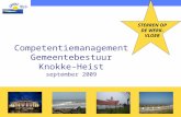 1 Competentiemanagement Gemeentebestuur Knokke-Heist september 2009 STERREN OP DE WERK- VLOER