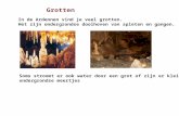Grotten In de Ardennen vind je veel grotten. Het zijn ondergrondse doolhoven van spleten en gangen. Soms stroomt er ook water door een grot of zijn er.