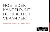 HOE IEDER KANTELPUNT DE REALITEIT VERANDERT … MAATWERK VOORBIJ HET KANTELPUNT Johan LAVRYSEN - Terra Incognita - 7 mei 2013.