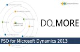 PSO for Microsoft Dynamics 2013. Agenda •Introductie rondje •De ontwikkeling van PSO •Vision and Concept •Features PSO 2013 •Demo: Introductie CRM geïntegreerd.
