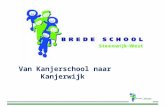 Van Kanjerschool naar Kanjerwijk. De Brede School Steenwijk-West wil daarmee een bijdrage leveren aan het prettig en veilig opgroeien van kinderen in.
