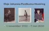 Elsje Johanna Posthuma-Hooiring 1 november 1922 – 7 mei 2010.