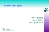 Ruimte voor Sport Doede de Jong Marco Duiker Stichting Recreatie.