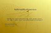 Mindfulness Wat is mindfulness en wat kan ik er mee als verpleegkundige? Mien Coenegracht Gedragstherapeutisch verpleegkundige Kliniek Overwaal.