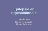 Epilepsie en rijgeschiktheid Isabelle Aers Dienst Neurologie Maria Middelares.