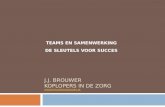 TEAMS EN SAMENWERKING DE SLEUTELS VOOR SUCCES J.J. BROUWER KOPLOPERS IN DE ZORG  .