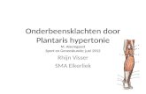 Onderbeensklachten door Plantaris hypertonie M. Alsemgeest Sport en Geneeskunde; juni 2012 Rhijn Visser SMA Elkerliek.