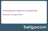 Buitengewone Algemene Vergadering Brussel, 13 april 2011.