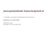 Landelijke campagne bedrijfstakpensioenfondsen Bpf Bouw, 2 maart 2010 Marjolein Zaal Manager Communicatie VB.