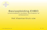 Basisopleiding EHBO Levensreddend handelen bij kinderen of volwassenen Het Vlaamse Kruis vzw Mei 2012 © Het Vlaamse Kruis vzw.