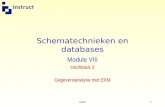 ERM1 Schematechnieken en databases Module VIII Hoofdstuk 2 Gegevensanalyse met ERM.