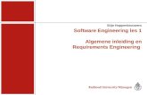 Software Engineering les 1 Algemene inleiding en Requirements Engineering Stijn Hoppenbrouwers