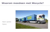 Datum Naam spreker Waarom meedoen met Wecycle?. Recycle Facts • Per jaar verdwijnt in Nederland 2 kg e-waste (kleine elektrische apparaten en energiezuinige.