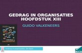 GUIDO VALKENEERS GEDRAG IN ORGANISATIES HOOFDSTUK XIII Gedrag in organisaties. De basis 1.