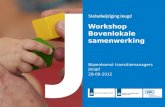 Workshop Bovenlokale samenwerking Bijeenkomst transitiemanagers jeugd 28-09-2012.