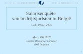 1 Salarisenquête van bedrijfsjuristen in België Luik, 19 mei 2005 Marc BIHAIN Human Resources Director ING Belgium.