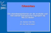 Strategische Studies & Communicatie  1 Obesitas De obesitasepidemie en de evolutie van het aantal bariatrische ingrepen bij MLOZ-leden Dr. Katrien.