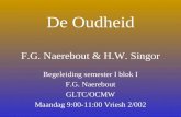 De Oudheid F.G. Naerebout & H.W. Singor Begeleiding semester I blok I F.G. Naerebout GLTC/OCMW Maandag 9:00-11:00 Vriesh 2/002.