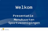 Welkom Presentatie Menukaarten Sportverenigingen.