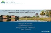 Wieger Wamelink Agata Klimkowska Marjolein van Adrichem John Janssen Bruikbaarheid van WNK monitoring gegevens voor EC rapportage voor Natura 2000-gebieden