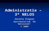 Administratie – 3* NELOS Daniela Diegner Sportduikclub ‘de Walrussen’ © 2009.