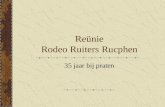Reünie Rodeo Ruiters Rucphen 35 jaar bij praten. Het begint rustig.
