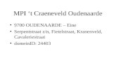 MPI ‘t Craeneveld Oudenaarde •9700 OUDENAARDE – Eine •Serpentstraat z/n, Fietelstraat, Kranenveld, Cavaleriestraat •domeinID: 24403.