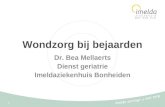 1 Wondzorg bij bejaarden Dr. Bea Mellaerts Dienst geriatrie Imeldaziekenhuis Bonheiden.