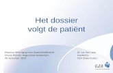 Het dossier volgt de patiënt Dr. Luc Van Looy Hoofdarts GZA Ziekenhuizen Vlaamse Vereniging voor Gezondheidsrecht Artesis Plantijn Hogeschool Antwerpen.