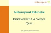 Natuurpunt Educatie Biodiversiteit & Water Quiz jos.gysels@natuurpunt.be.